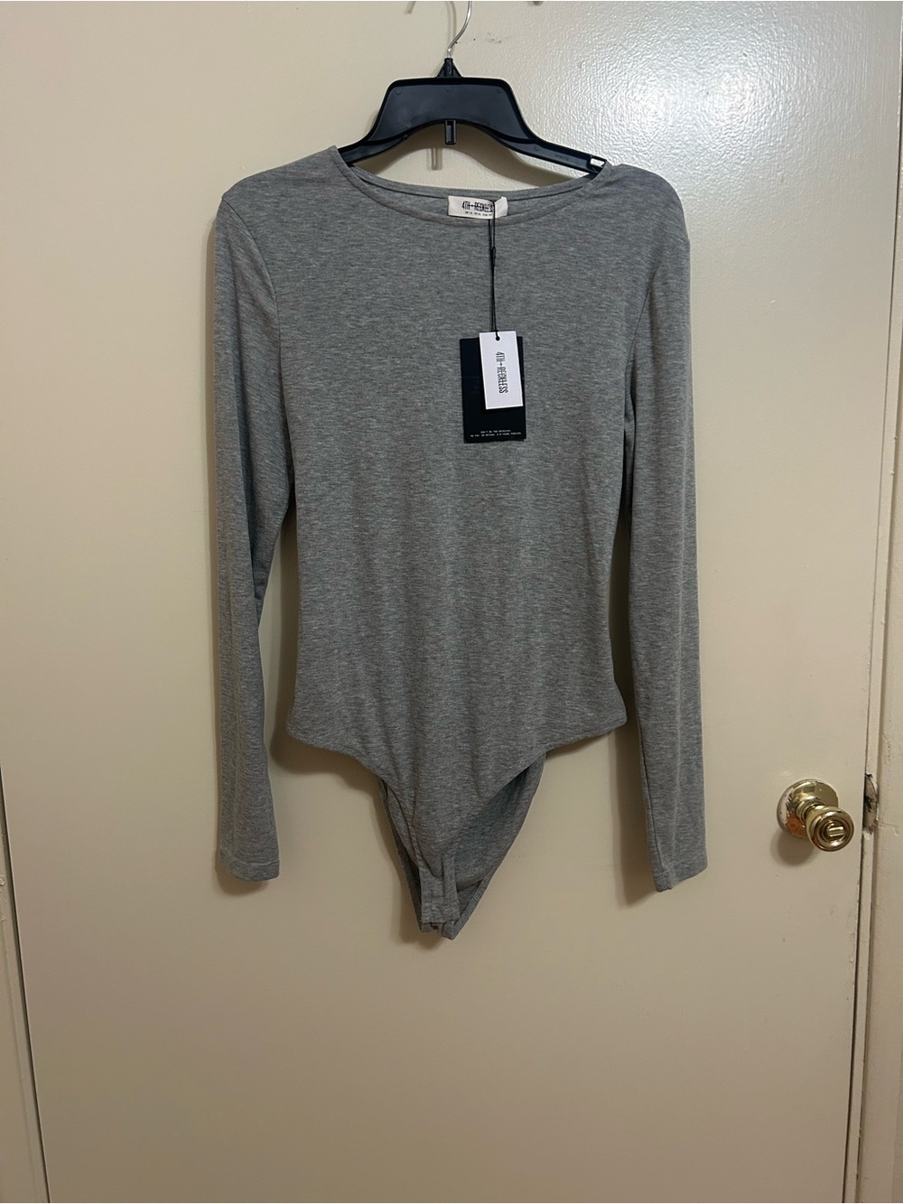 Long Sleeve Heather Gray Bodysuit